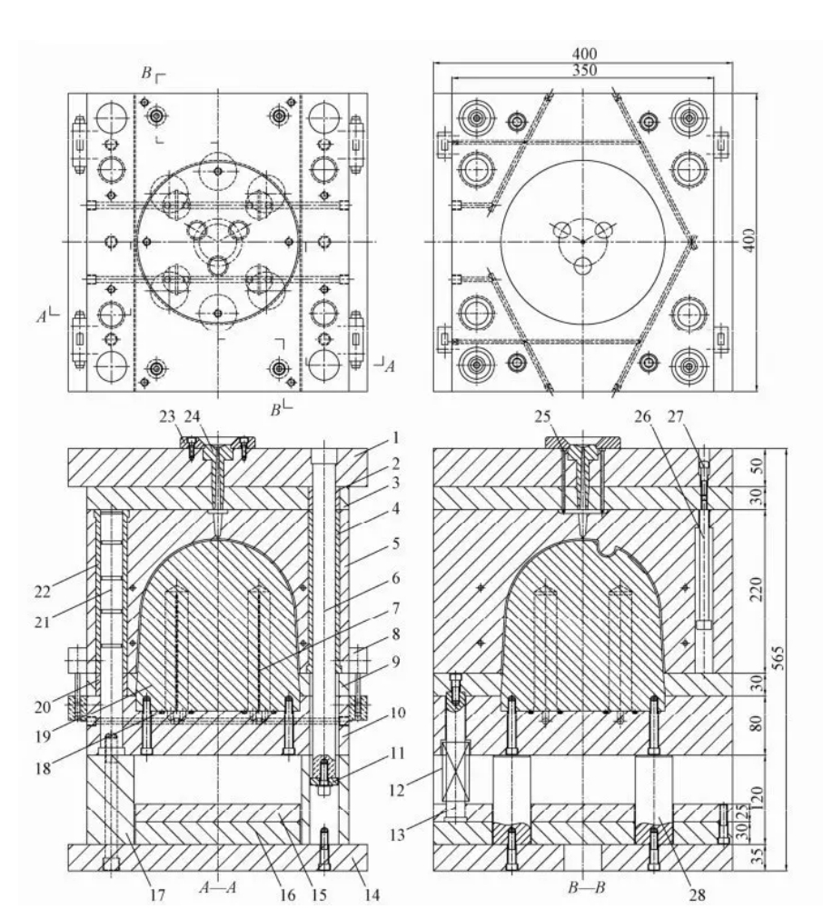 Figure 4.85 Transparent Plastic Shell Injection Mold Structure Assembly Diagram