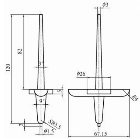 Fig. 4.88 Dimensions of point gates and sprue systems