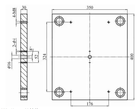 Figure 4.96 Structural drawing of stripper plate parts