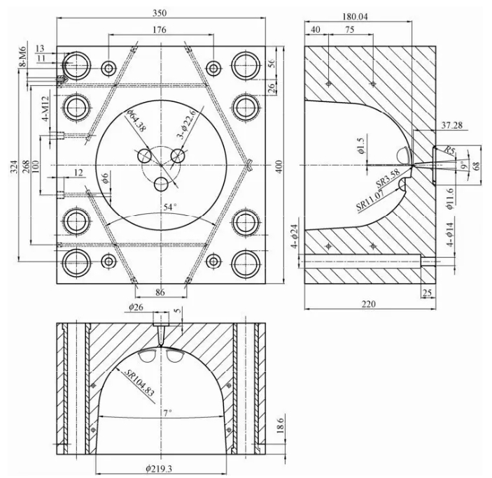 Figure 4.97 Structural drawing of fixed-plate parts