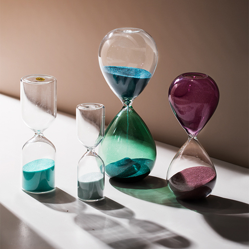 Colored Glass Hourglass