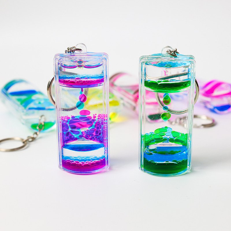 bubble timer keychain